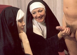 Hairy seventies nuns stuffed