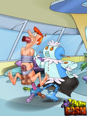 Fat blonde lady sitting