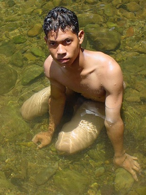 Lewd latino twink takes