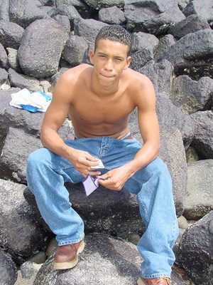 Lusty bronzed latino twink