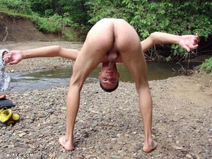Lusty latino twink displays