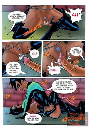Super villain chick cornered
