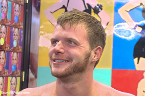 Crowd watches tied stud