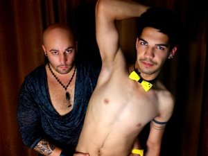 Brunette Awow and Brunette Young Man Awow Oil.