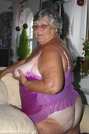Gorgeous granny shows nasty