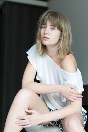 Skinny short haired chick