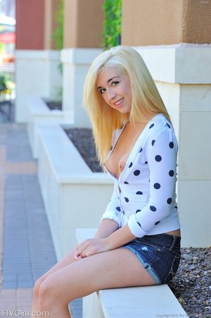 White polka dot top