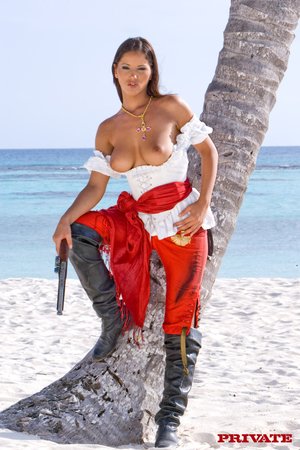 Alluring babe sexy pirate