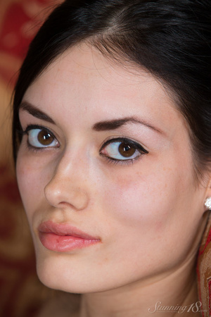 Skinny dark haired asian