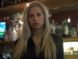 Amazing blonde bar girl