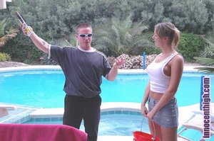 Gorgeous blonde white shirt