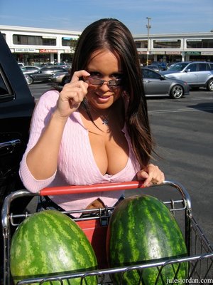Gorgeous brunette huge melons