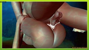 Beautiful underwater action long-dicked