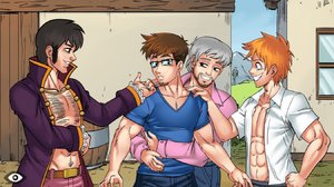Handsome anime gay boys