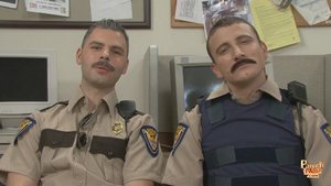 In this reno 911 parody this short haired tramp rides like a slut