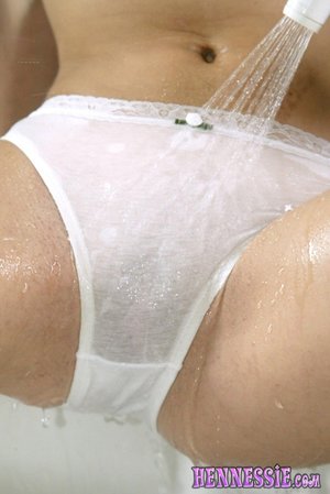 Teen white wet lingerie