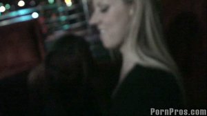 Party sluts got banged by a lucky stripper on the bar