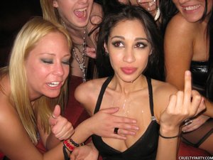 Wild party chicks give their friend a hot birthday fuck