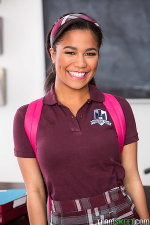 Uniform sexy teacher fucks student