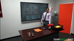 Indoor sexy teacher fucks student
