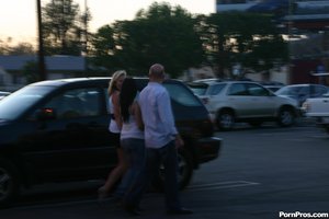 Meeting in public, this older couple pick up a new whore for some fun