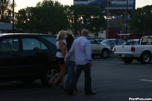 Meeting in public, this older couple pick up a new whore for some fun