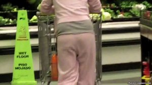 Sporting pink sweats, you can hardly see how hot her body is just looking at her