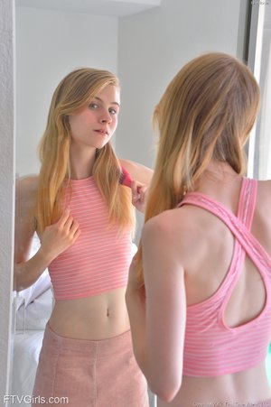 Young skinny blonde teen