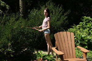 American skinny brunette