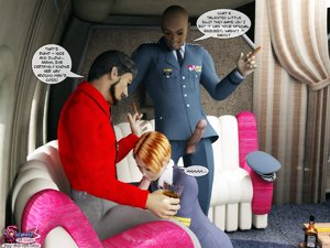 Gifted black pilot brings in his slutty stewardess for some fucking above ground
