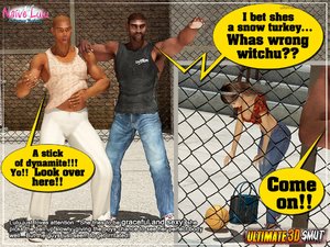 In one of the hottest 3d comics, you will see a busty teen getting double penetrated by two black dudes